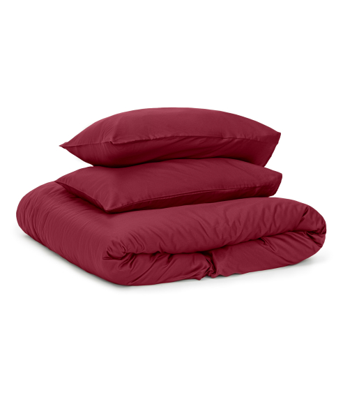 Premium satiinist voodipesu komplekt "Maroon". Satiinist voodipesu