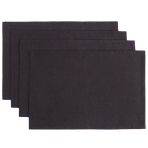 Lauamatt „Linen black“ 4 tk.. Linased laudlinad, 30x45 cm