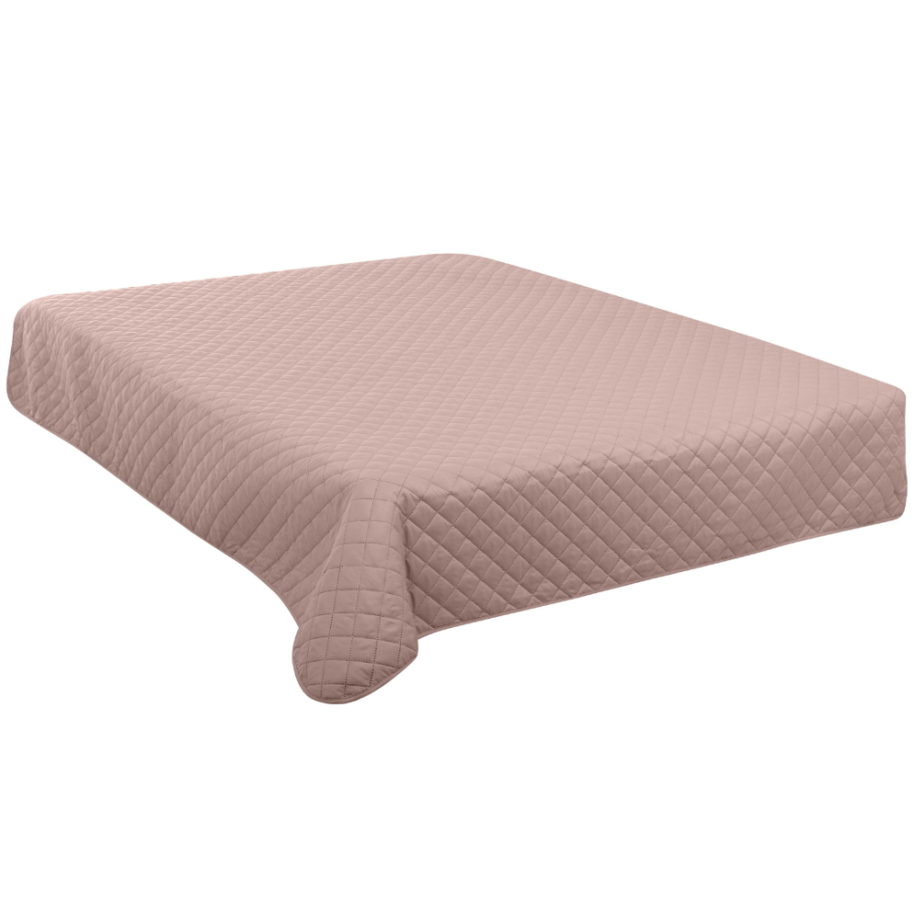 Voodikate „Peach Pink“. Pleedid. Kahepoolne voodiplaat virsikuroosa ja halli värvi, mis pakub mitmekülgseid stiilivalikuid moodsasse ja šikisse magamistuppa.