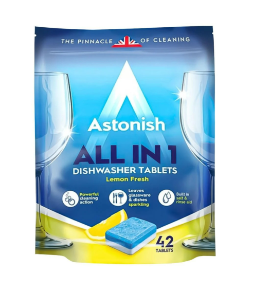 Nõudepesumasina tabletid "Dishwasher tablets Astonish". Puhastusained