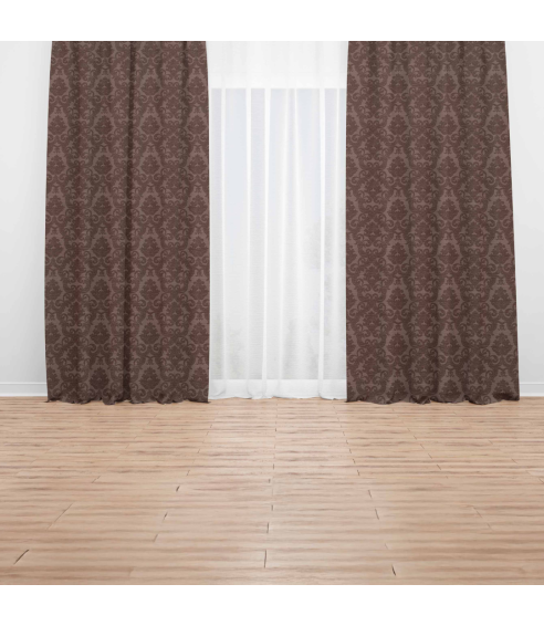 Öised kardinad „Brown baroque curtain“. Kardinad