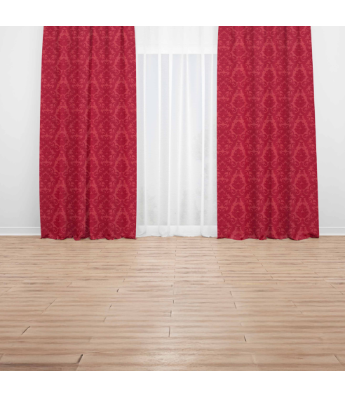 Öised kardinad „Red baroque curtain“. Kardinad