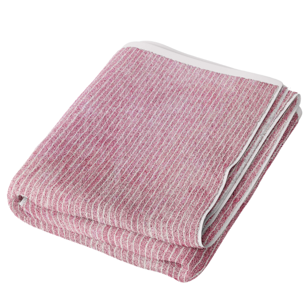 Vannitoa rätik „Pink Lines“. Rätikud, 70x140 cm. Pehme heleroosa rätik, millel on valged jooned õrna puudutusega.