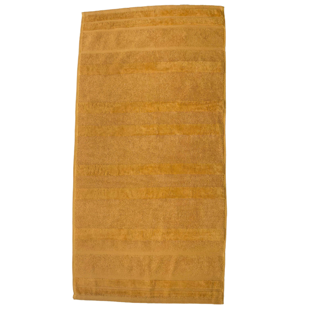 Vannitoa rätik „Terry Mustard“. Rätikud, 50x90 cm, 70x140 cm. Elegantne sinepist puuvillane vannirätik, ühendab endas pehmuse ja suure imavuse, sobib ideaalselt elava ja rafineeritud vannitoa väljanägemise jaoks.